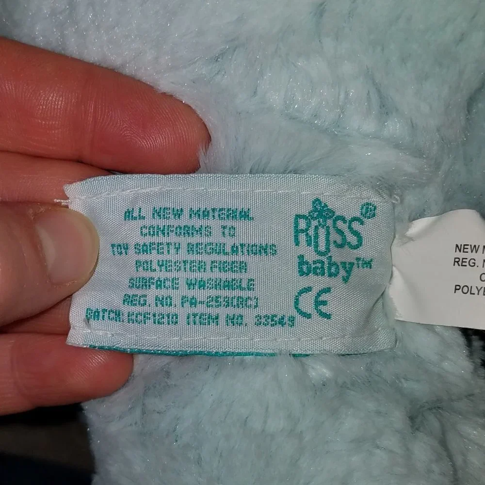 Hippy Blue Hippo Plush Stuffed Animal Russ Baby